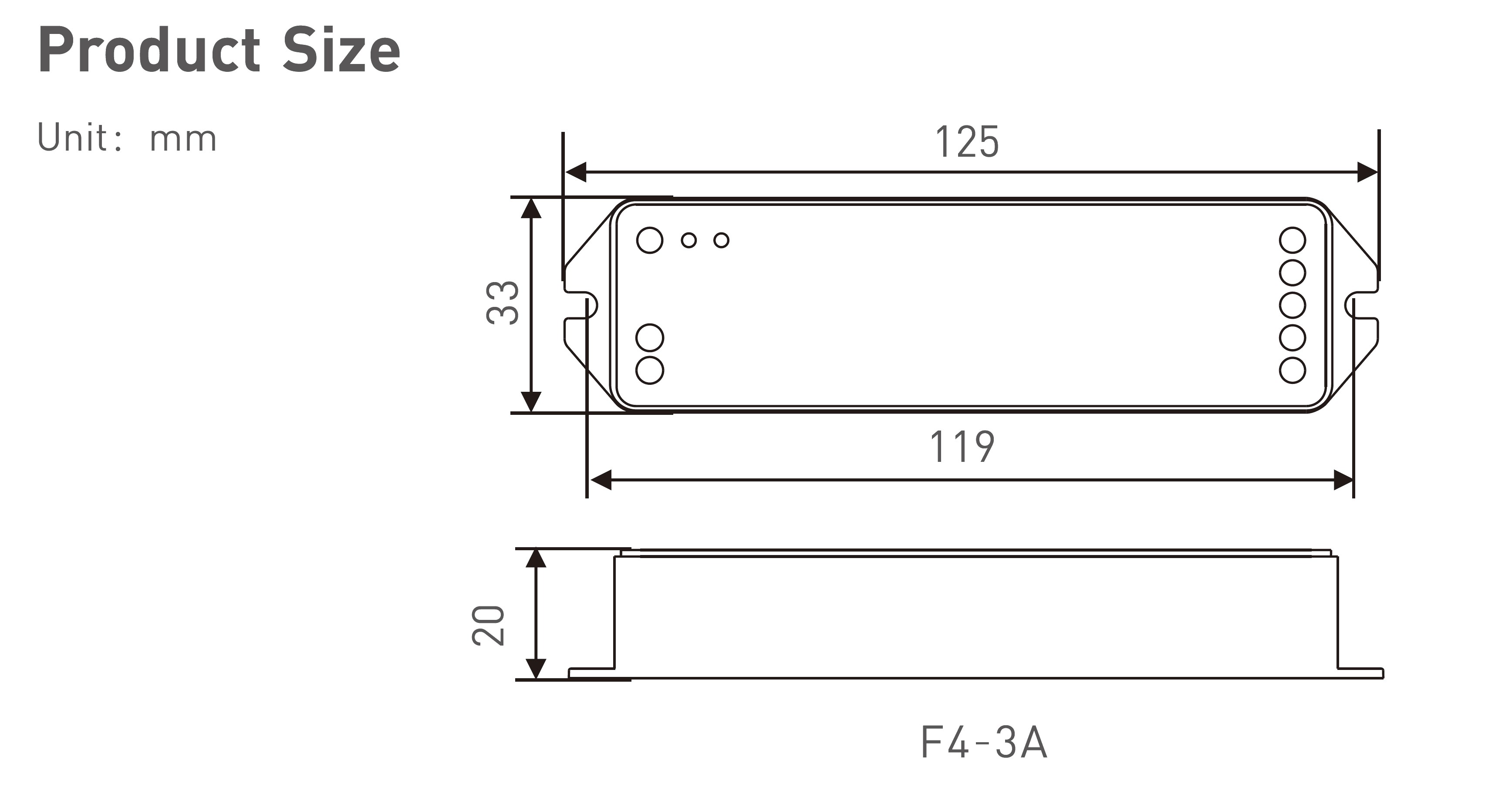 CV RF 2.4GHz Wireless Receiver 5/12/24V DC, 12Amax. 3A × 4CH, 0-100 Dimming level, IP20. F4-3A  LTECH Wireless Receiver